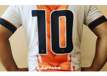 Motif Sisik Naga di Jersey Persibo saat Lawan Timnas U-19 Indonesia