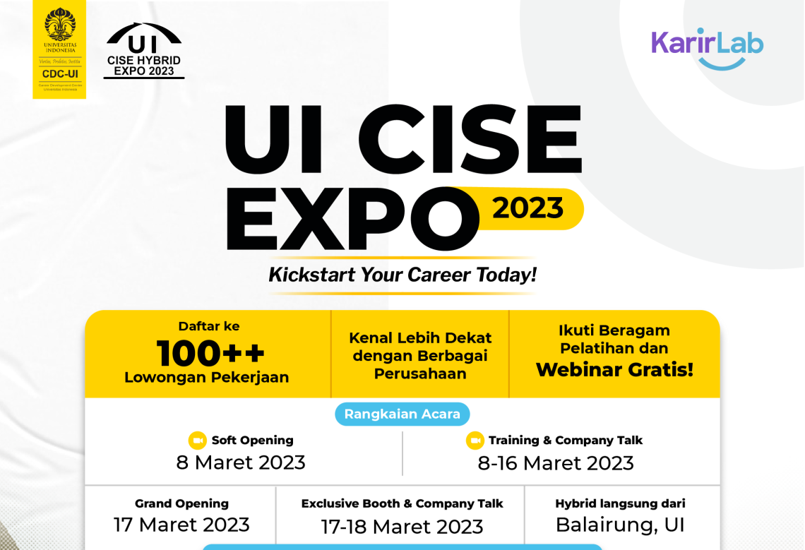 Mengenal UI CISE Expo: Internship, Beasiswa, hingga Lowongan Kerja