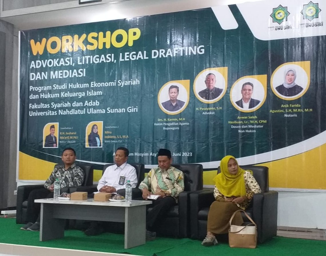 Unugiri Bojonegoro adakan Workshop Advokasi, Litigasi, Mediasi, dan Legal Drafting 