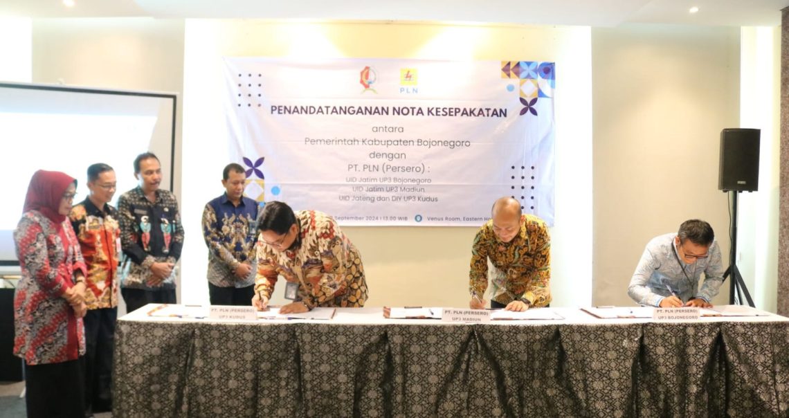 Bapenda Bojonegoro Tandatangani Nota Kesepahaman dengan PLN