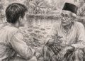 Percakapan di Tepi Kolam Bersama Mbah Moedjair