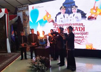 Penyemayaman Api Abadi dan Doa Bersama Lintas Agama di Pendopo Malowopati dalam Peringatan HJB 349